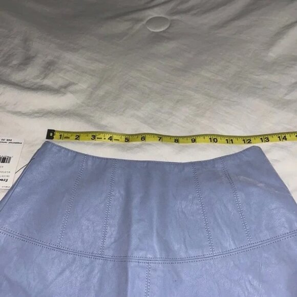 NWT Free People faux suede/leather mini skirt - Picture 3 of 4